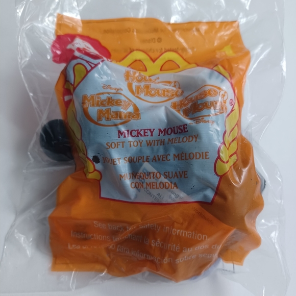 Mickey Mouse McDonalds Happy Meal Toy #1 -Mickey Mouse Soft Toy W/Melody - Picture 3 of 8